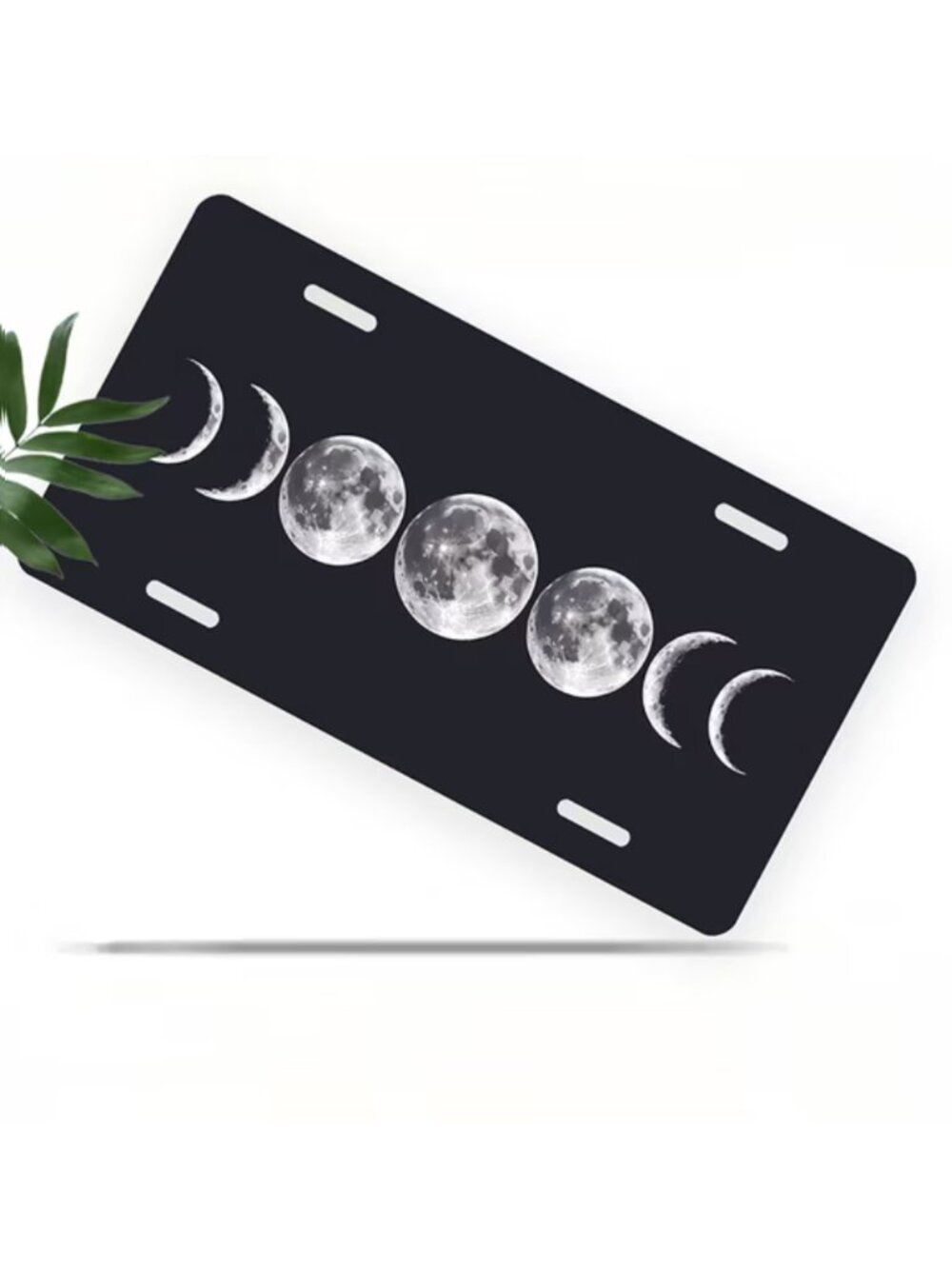License Plate, Lunar Cycle Decorative Front,Personalized Stainless Steel License